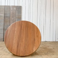 Round coffee table in solid teak  C.1960