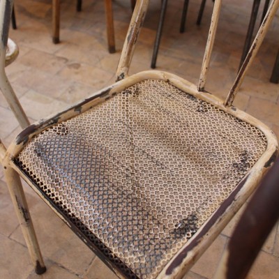 Série de 5 fauteuils en métal 1950