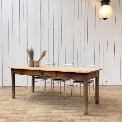 French wooden farm table