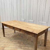 Ancienne table de ferme en bois des années 30