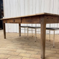 French wooden farm table