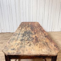 Grande table de drapier en bois 1930