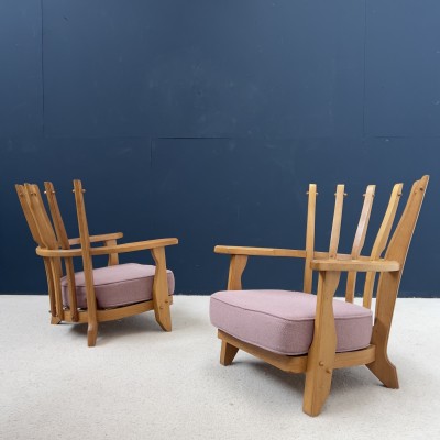 Paire de fauteuils de GUILLERME et CHAMBRON 1950