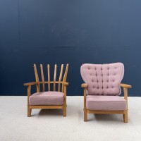 GUILLERME and CHAMBRON pair of  lounge chairs