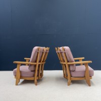 Paire de fauteuils de GUILLERME et CHAMBRON 1950