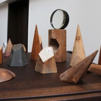 Series of geometric shape in wood