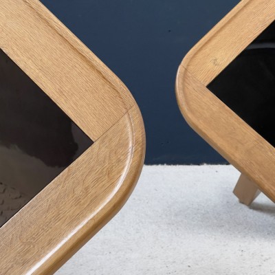 Pair of coffee tables by GUILLERME et CHAMBRON C.1950