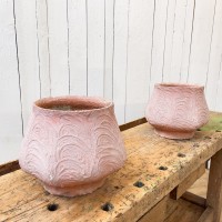 Pair of cement garden pots 1950
