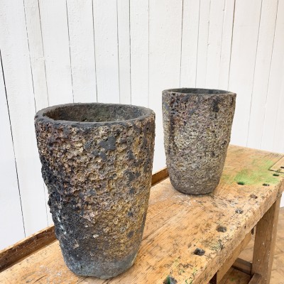 Pair of early 20th century foundry pots