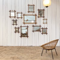 Collection de miroirs bambou des années 40