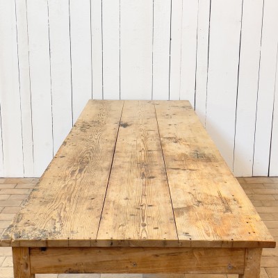 Early 20th century large wooden farm table