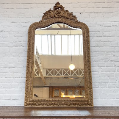 Former gilt mirror with pediment c.1880
