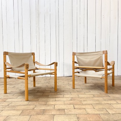 Pair of "Safari" armchairs by Arne Norell 1960