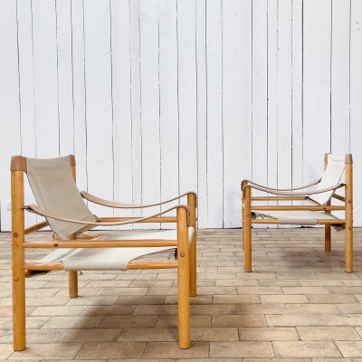 Pair of "Safari" armchairs by Arne Norell 1960