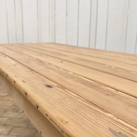 Ancienne table de ferme en bois pieds fuseaux