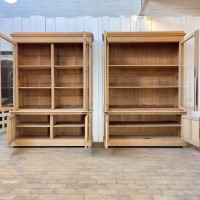 Pair of large oak bookcases early 20th century