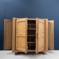 Cabinet en chêne par GUILLERME et CHAMBRON 1950