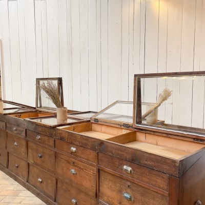 Exceptional haberdashery furniture from the early 20th century