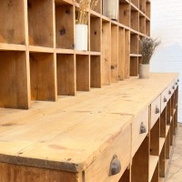 Grand meuble d'épicerie en bois début XXème