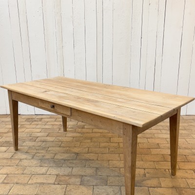 Oak and cherry farm table from the early 20th century