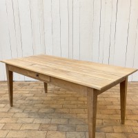 Oak and cherry farm table from the early 20th century
