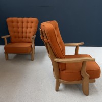 GUILLERME & CHAMBRON  midcentury pair of lounge chairs