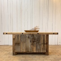 French workbench in elm and oak