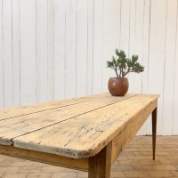 French farm table with tapered legs, early 20th century
