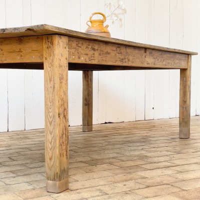 Large wooden workshop table from the early 20th century