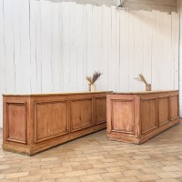 Pair of early 20th century wooden counters