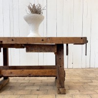 Early 20th century oak workbench