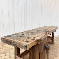 Early 20th century oak workbench