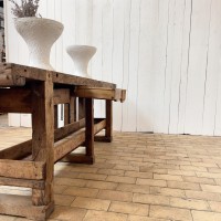 Early 20th century oak workbench