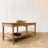 Oak drapery table with flap 1930