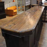 Former wooden coffee counter