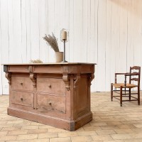 French wooden counter, 1900
