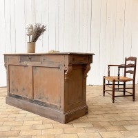 French wooden counter, 1900