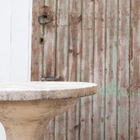 Concrete garden table