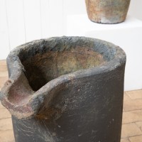 Pair of large foundry crucibles
