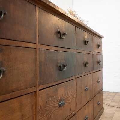 Large craft cabinet with drawers from the early 20th century