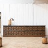 Large cabinet with drawers in wood and blue stone c.1900