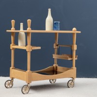 GUILLERME and CHAMBRON Bar cart drinks or trolley C.1950