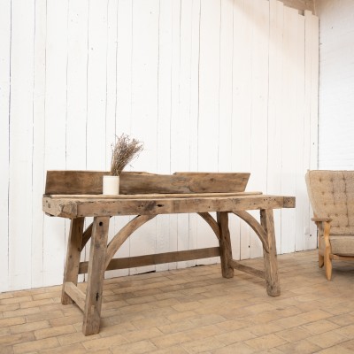 Early 20th century oak console