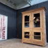 Early 20th century large wooden showcase 4 doors