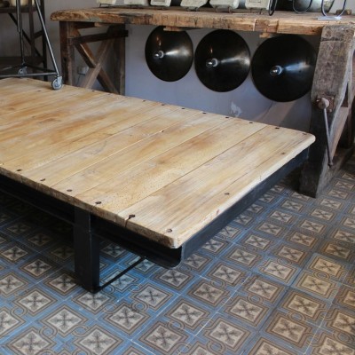 Large industrial coffee table