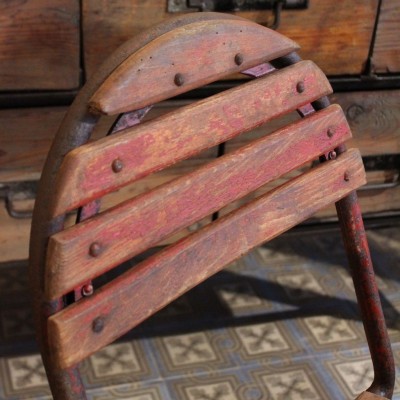 Ancienne chaise métal et bois
