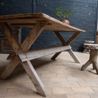 Primitive wooden table early 20th