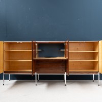 Large rosewood and aluminum sideboard, 1960s