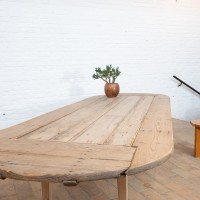 Exceptional elongated farm table circa 1900