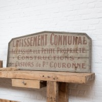 Wooden sign from the 1930s